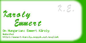 karoly emmert business card