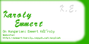 karoly emmert business card
